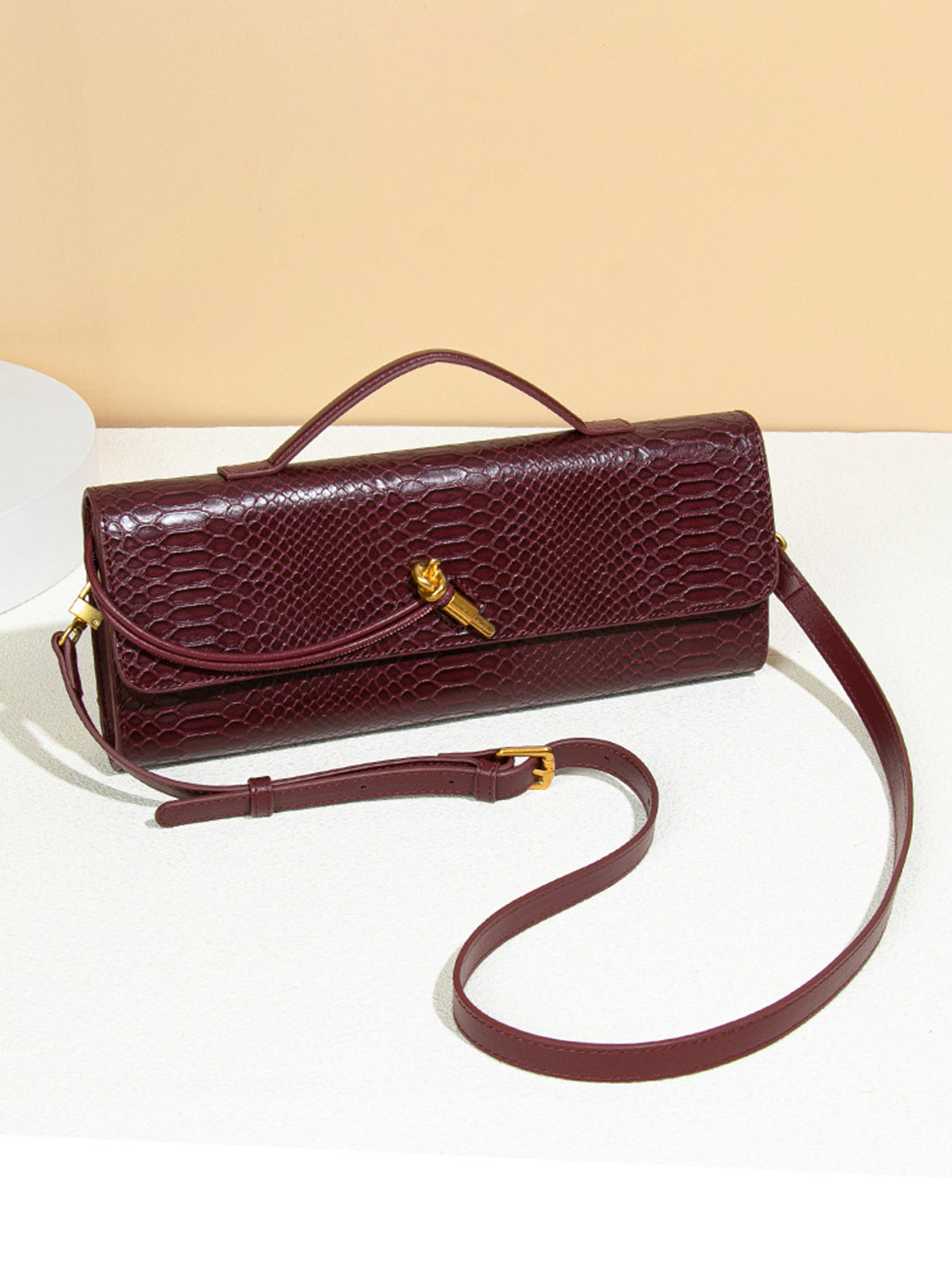Women's Shoulder Bag Black One Size Polyurethane