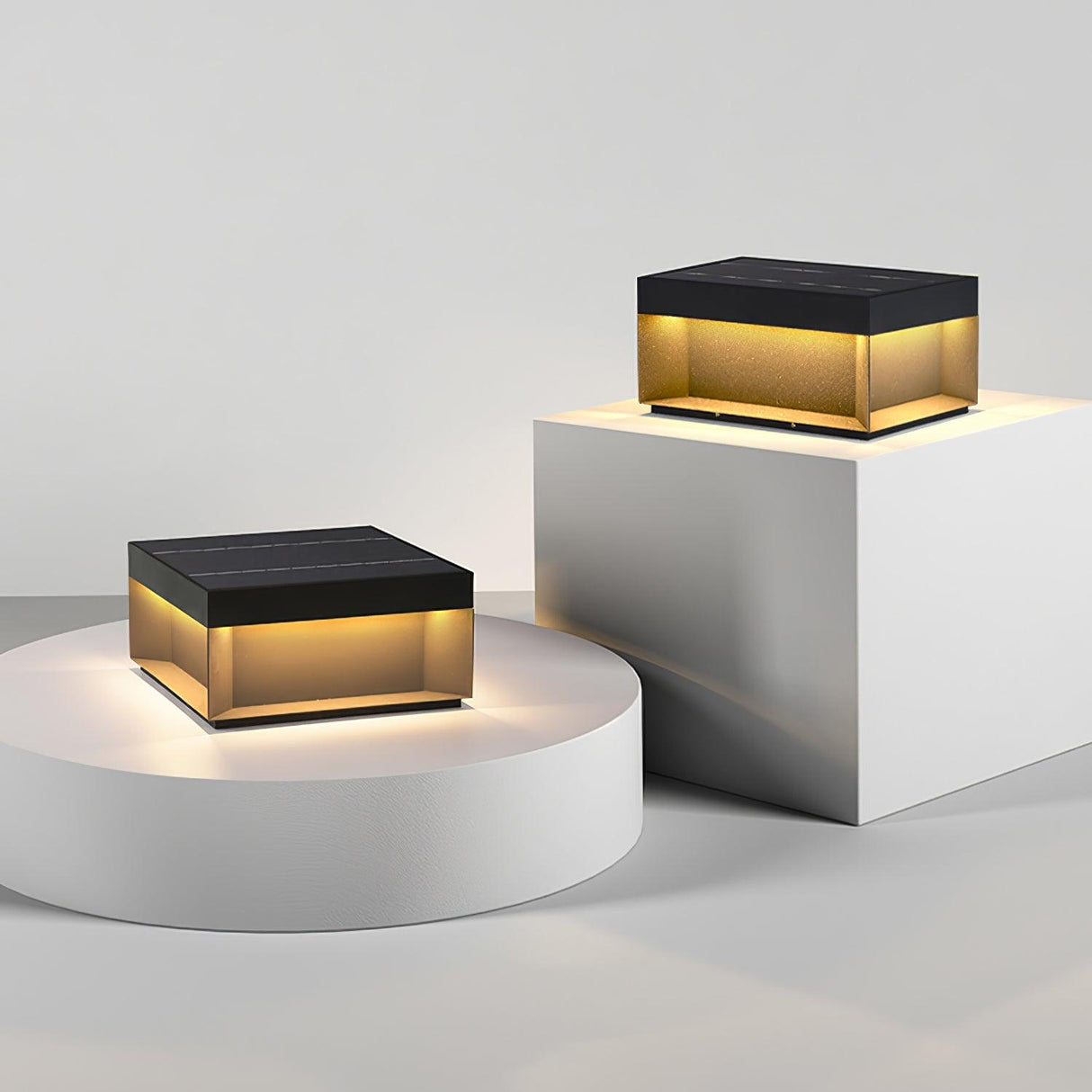 Stylish Solar Outdoor Lamp with Matte Acrylic Roof for Gardens