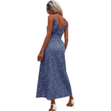 Women's V-Neck Beach Summer Maxi Dress
