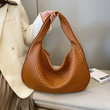 Women's Woven Handbag Black One Size Durable