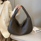 Women's Woven Handbag Black One Size Durable