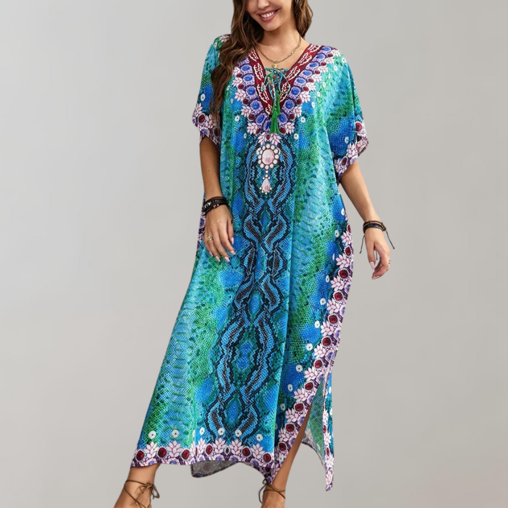 Women's Maxi Dress - Stylish Summer Dress in Aqua Blue, Pink & More