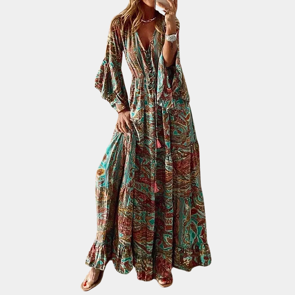 Women's Bohemian Maxi Dress for Summer Casual and Special Occasions