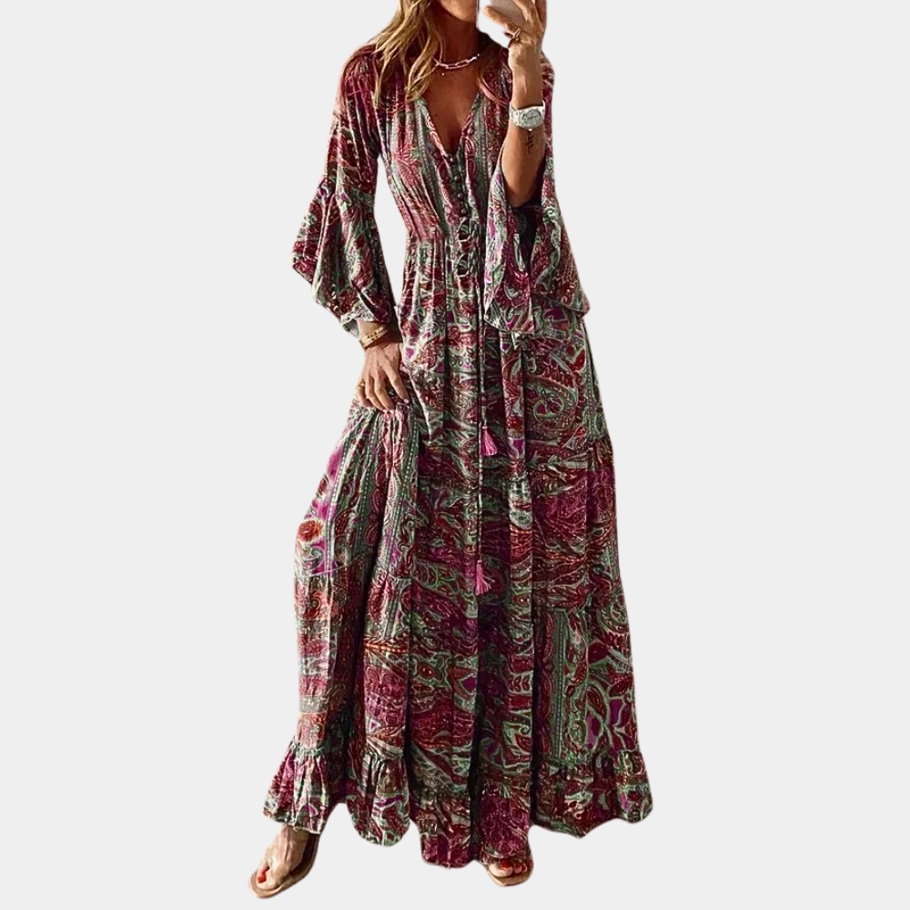 Women's Bohemian Maxi Dress for Summer Casual and Special Occasions