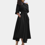 Stylish Women's Maxi Dress with Waistband - Comfortable Summer Dresses for Any Occasion