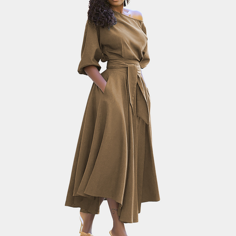 Stylish Women's Maxi Dress with Waistband - Comfortable Summer Dresses for Any Occasion