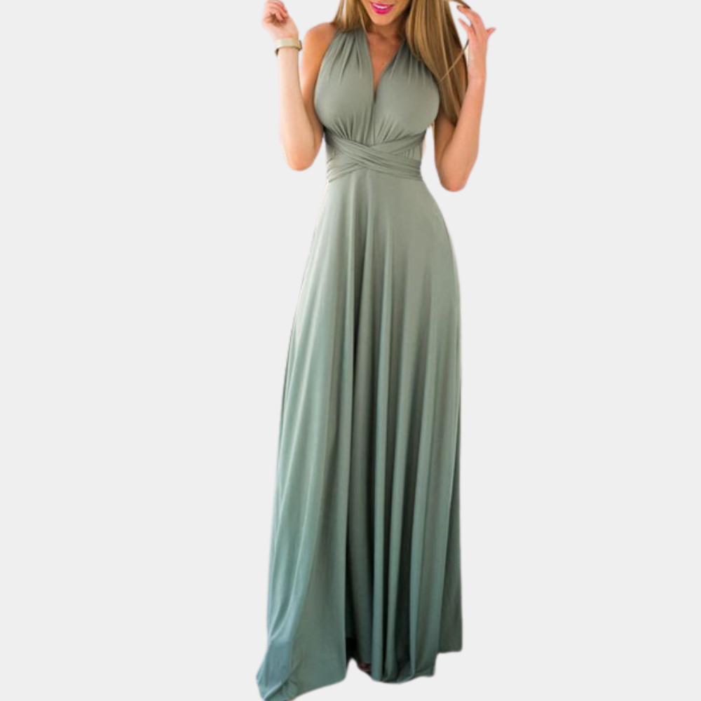 Women's Polyester Summer Green Dress