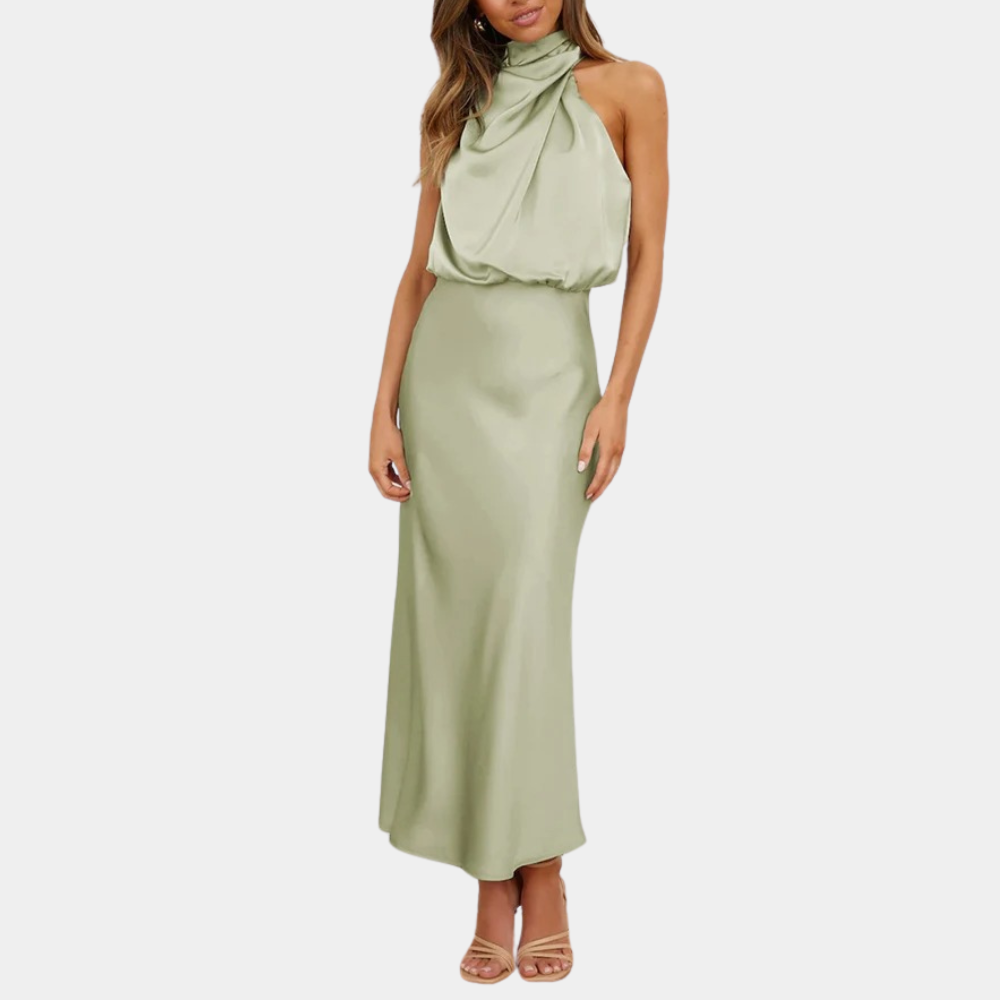 Women's Summer Cotton Halter Dress
