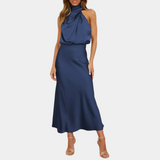 Women's Summer Cotton Halter Dress
