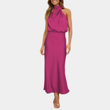 Women's Summer Cotton Halter Dress