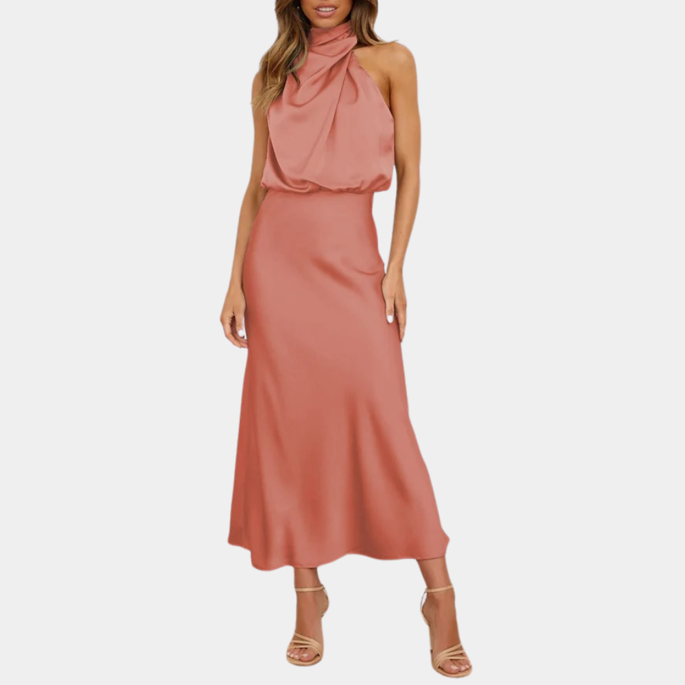 Women's Summer Cotton Halter Dress