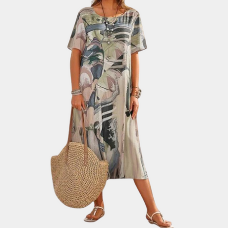 Women's Cotton Summer Green Dress
