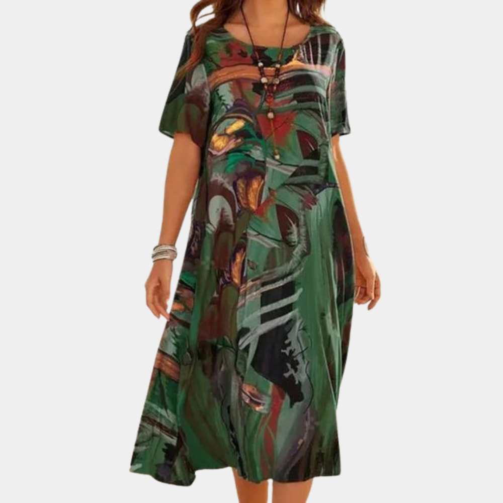 Women's Cotton Summer Green Dress