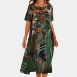 Women's Cotton Summer Green Dress