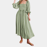 Women's Black Maxi Summer Dress in Breathable Fabric for Comfort