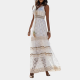 Women's Bohemian Maxi Dress for Summer - Sleeved & Sleeveless Options