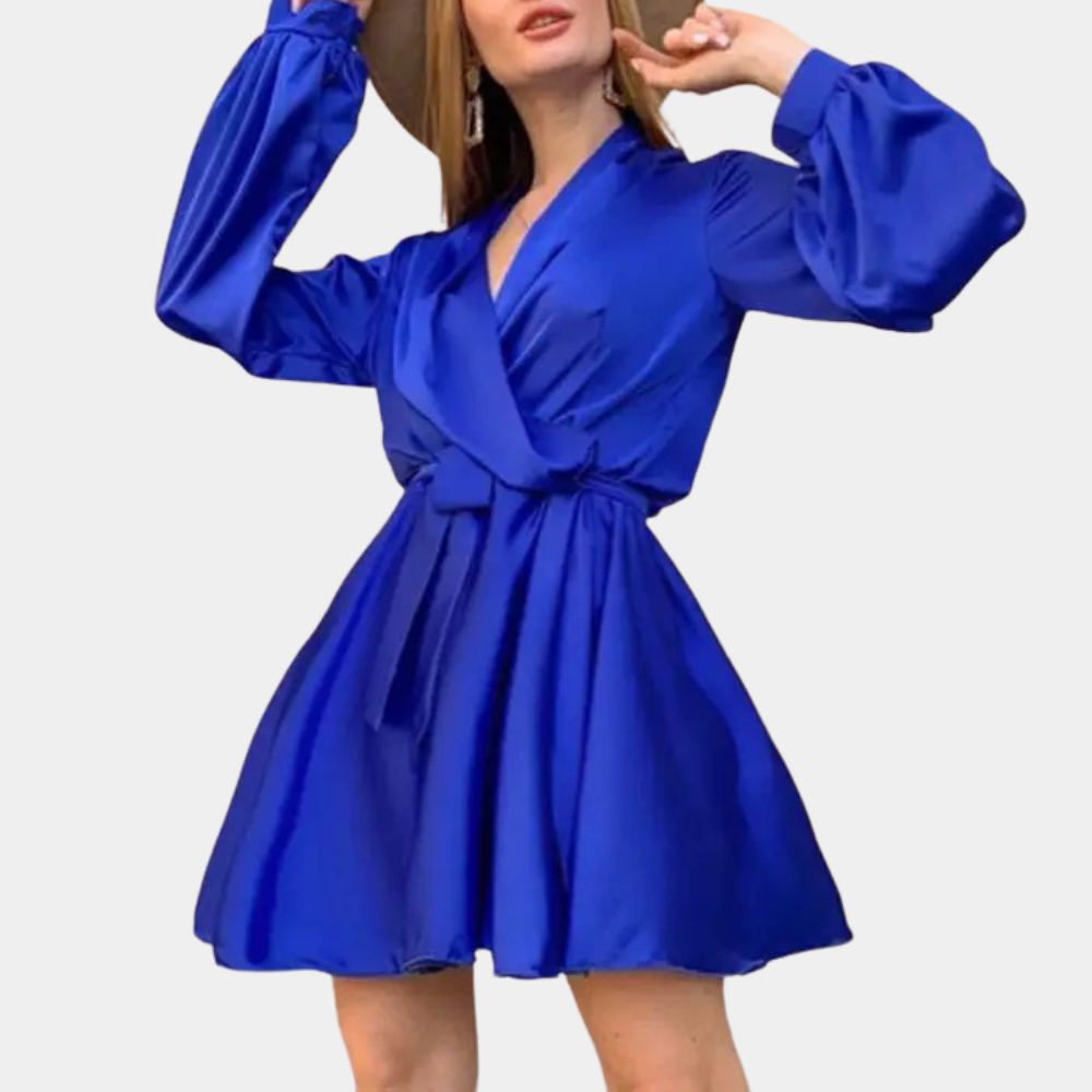 Women's Flowy Satin Summer Dress