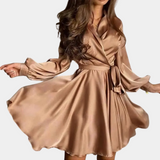 Women's Flowy Satin Summer Dress