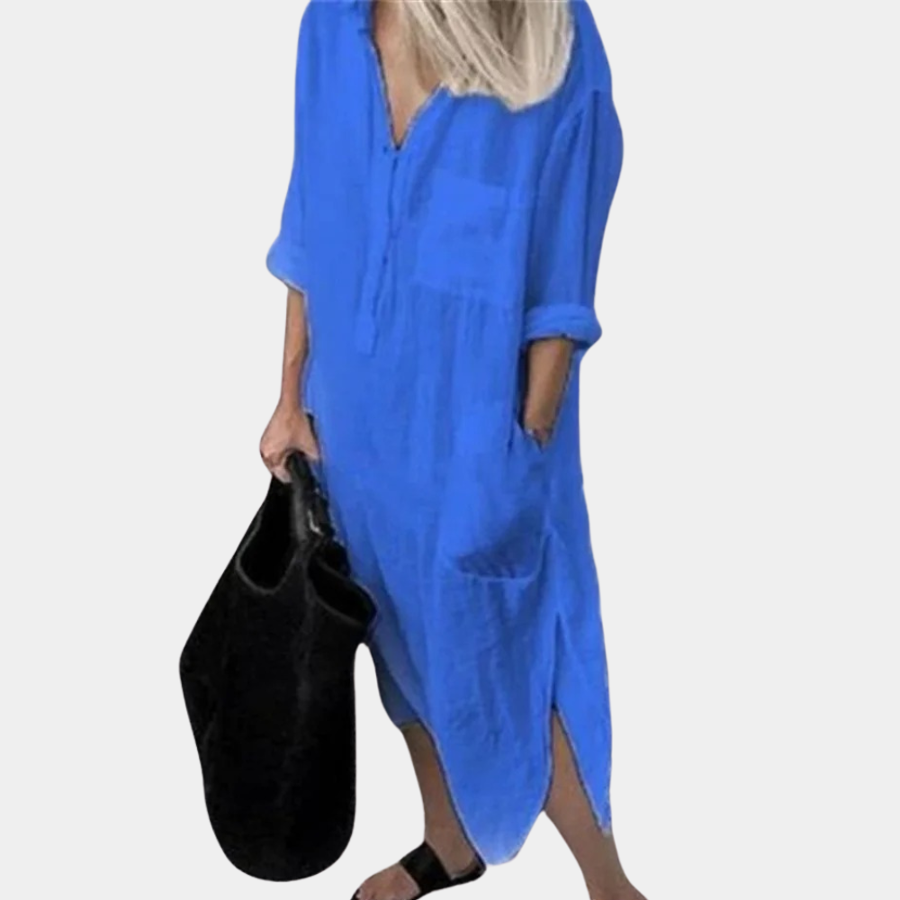 Women's Lightweight Maxi Dress, Breathable White Summer Style