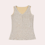Women's Going Out Top Light Yellow Polyester