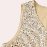 Women's Going Out Top Light Yellow Polyester