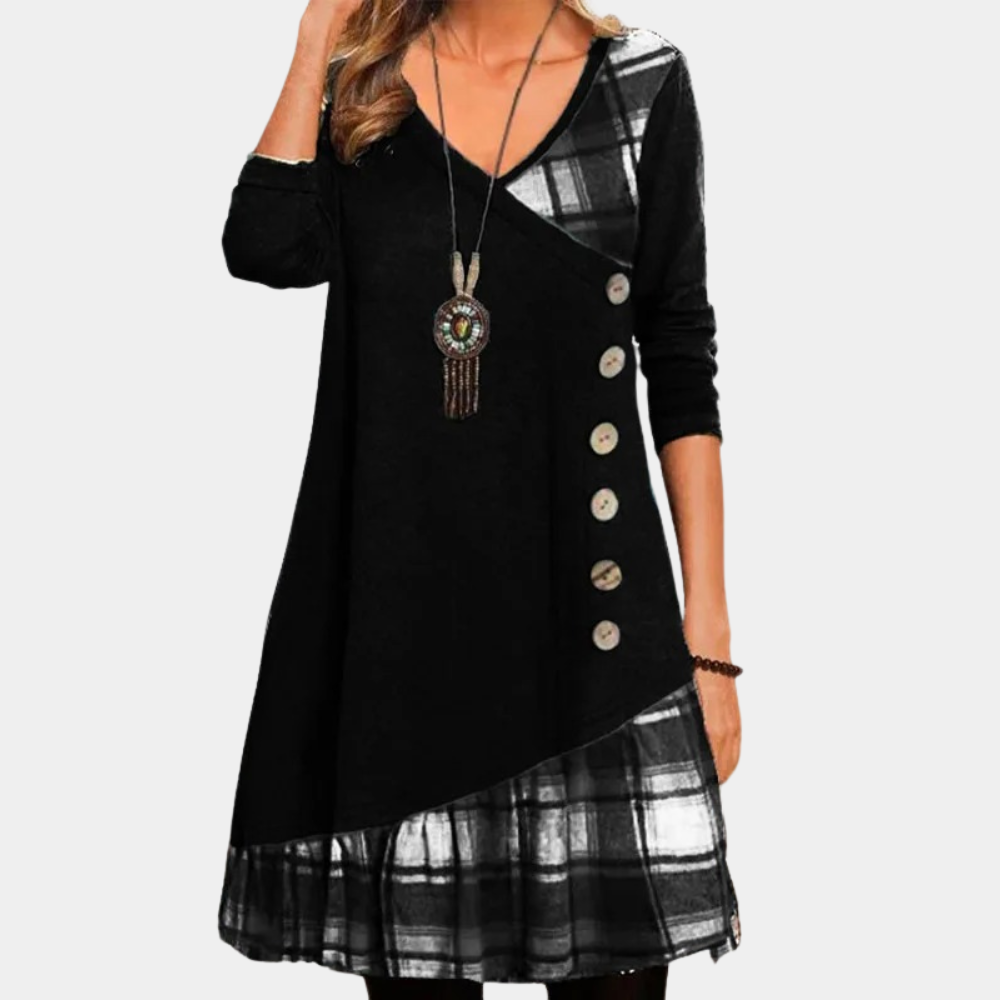 Women's Midi Dress Checkered