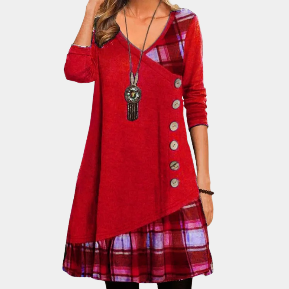 Women's Midi Dress Checkered
