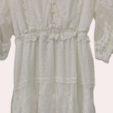 Women's Lace Dress White Size M Breathable Fabric