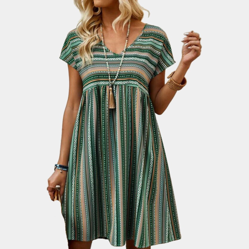 Women's Striped Cotton Summer Dress