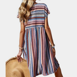 Women's Striped Cotton Summer Dress