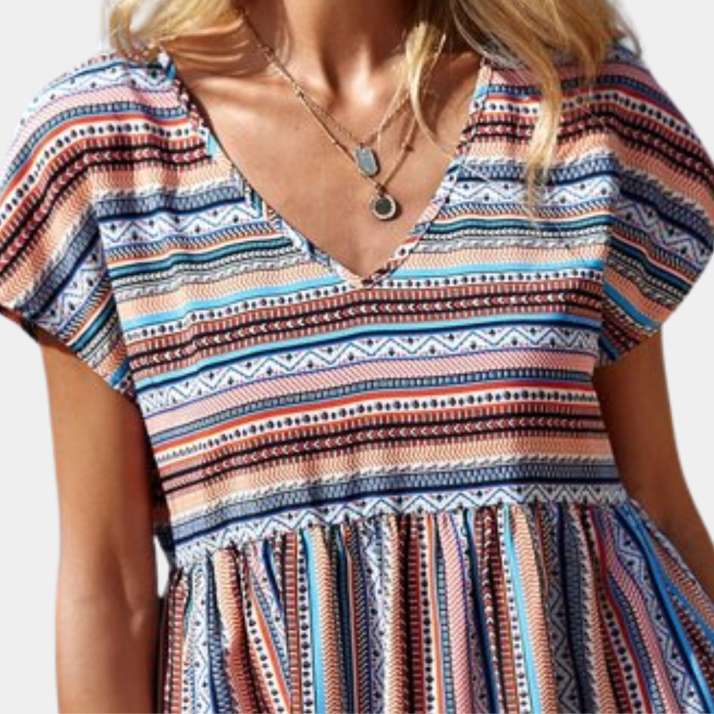 Women's Striped Cotton Summer Dress