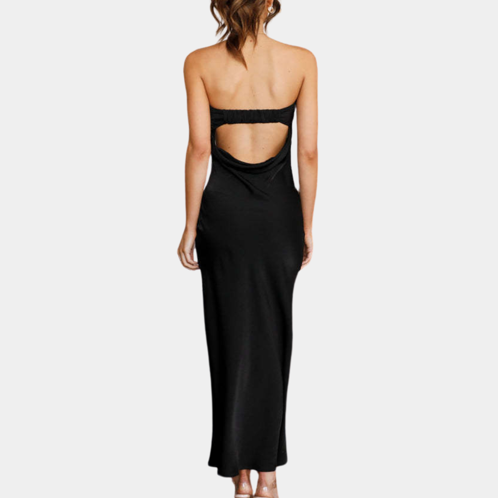 Women's Elegant Polyester Shiny Long Dress