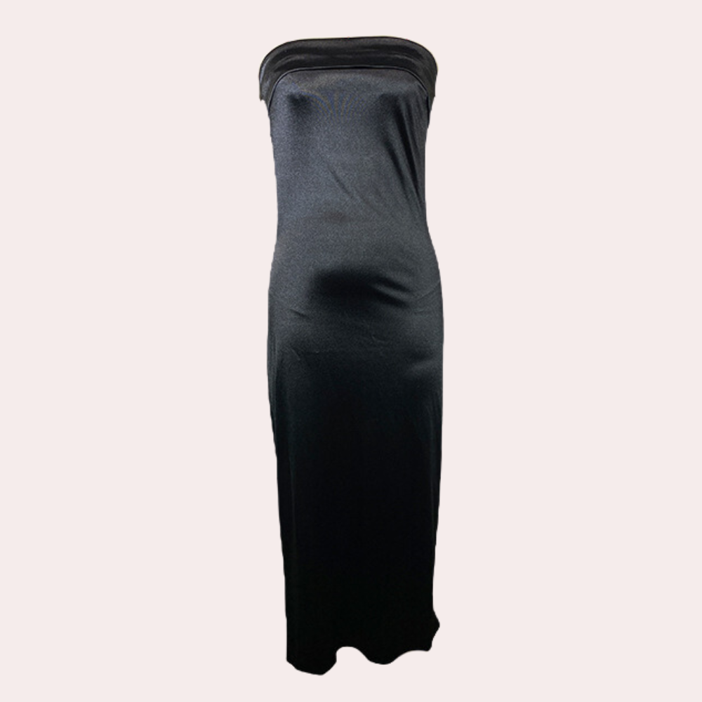 Women's Elegant Polyester Shiny Long Dress
