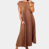 Women's Polyester Pleated Dress