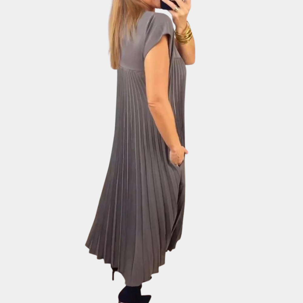 Women's Polyester Pleated Dress
