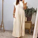 Women's Polyester Pleated Dress