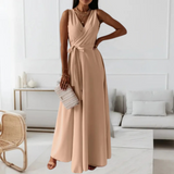 Women's Elegant Polyester Maxi Dress