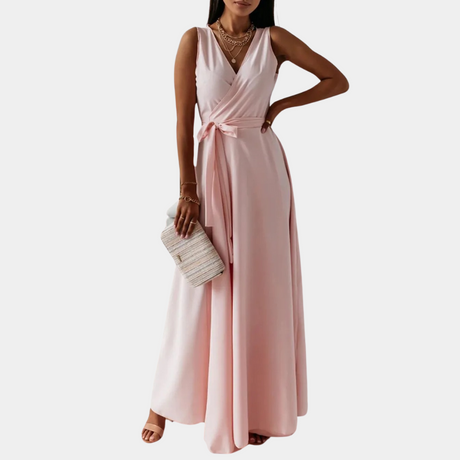 Women's Elegant Polyester Maxi Dress