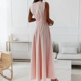 Women's Elegant Polyester Maxi Dress