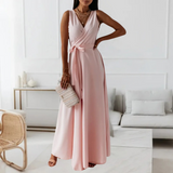 Women's Elegant Polyester Maxi Dress