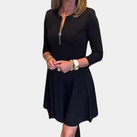 Women's Elegant Polyester A-Line Dress