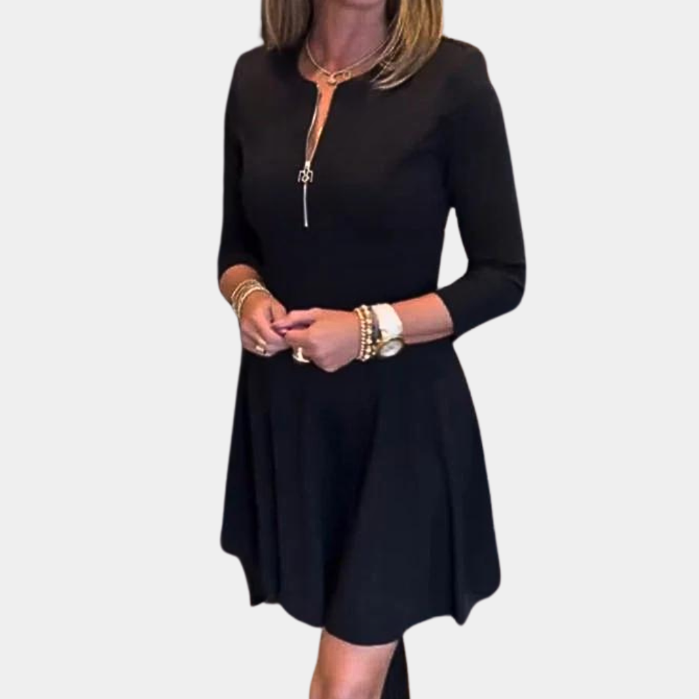 Women's Elegant Polyester A-Line Dress