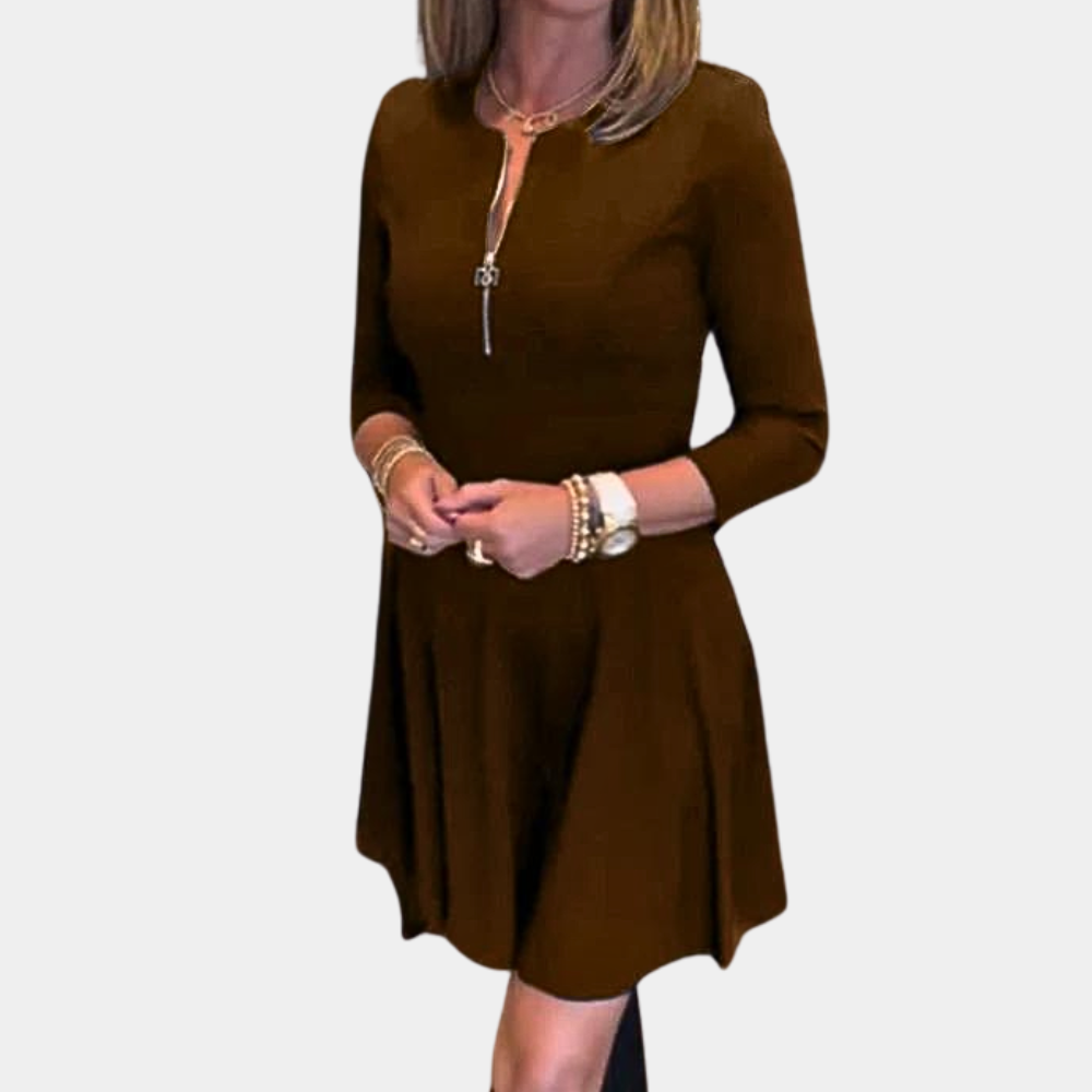 Women's Elegant Polyester A-Line Dress