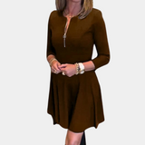 Women's Elegant Polyester A-Line Dress