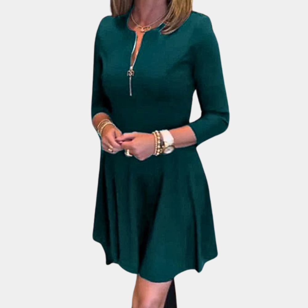 Women's Elegant Polyester A-Line Dress
