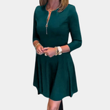 Women's Elegant Polyester A-Line Dress