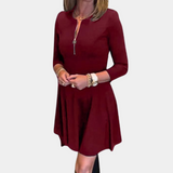Women's Elegant Polyester A-Line Dress