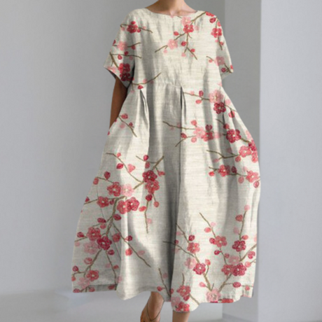Women's Yellow Cotton Casual Dress