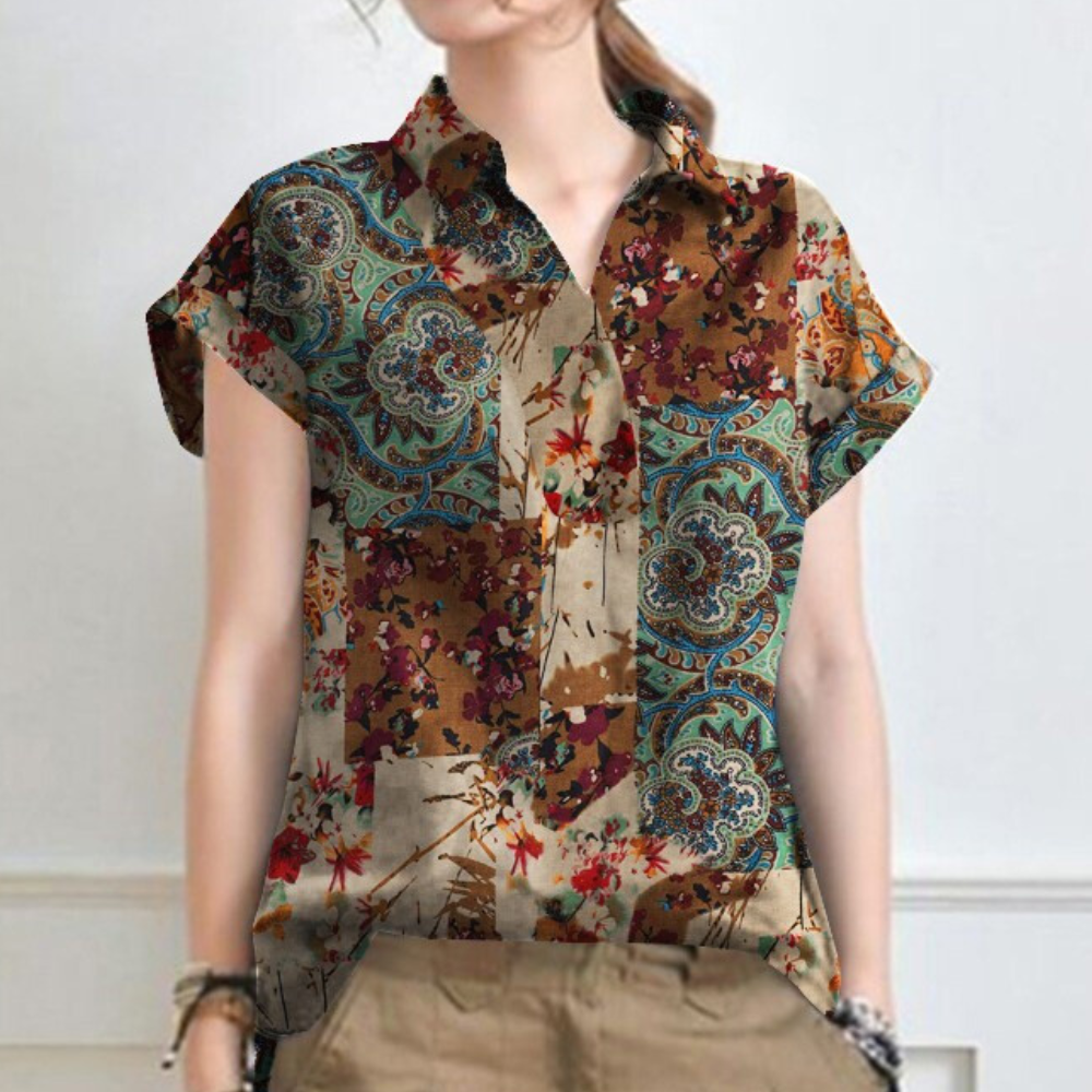 Women's Shirt Lightweight Cotton Floral
