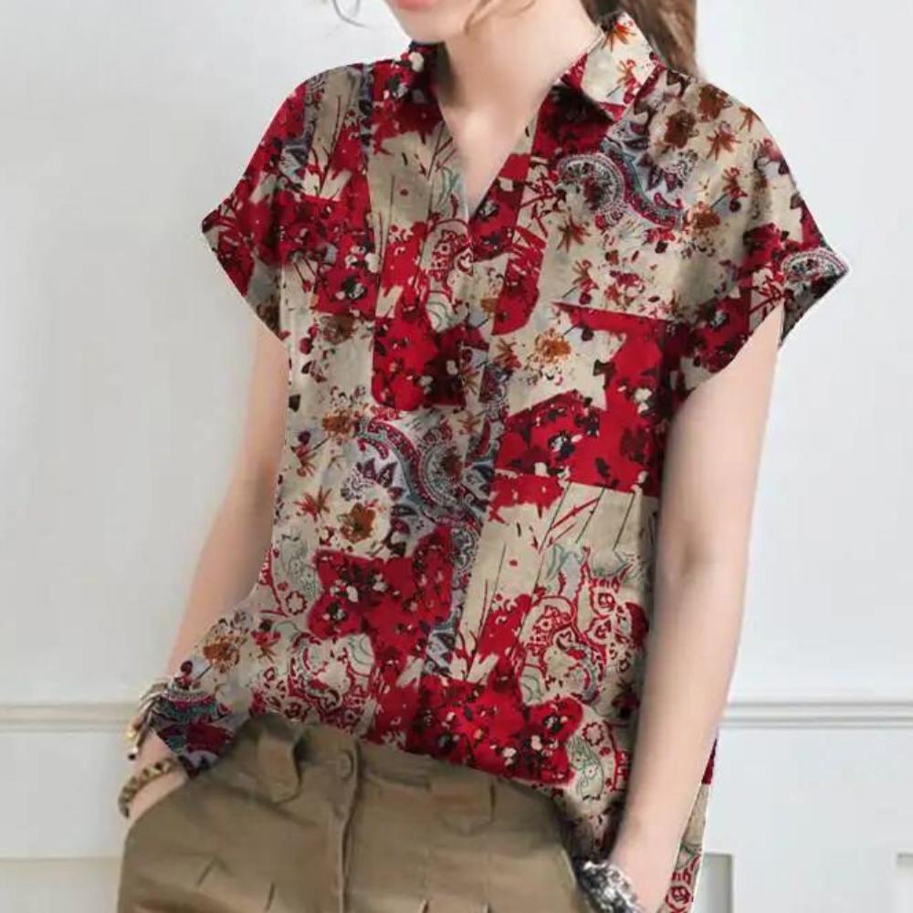Women's Shirt Lightweight Cotton Floral